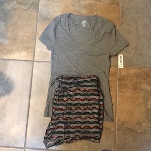 Old navy outfit. Gray shirt S, drawstring shorts M